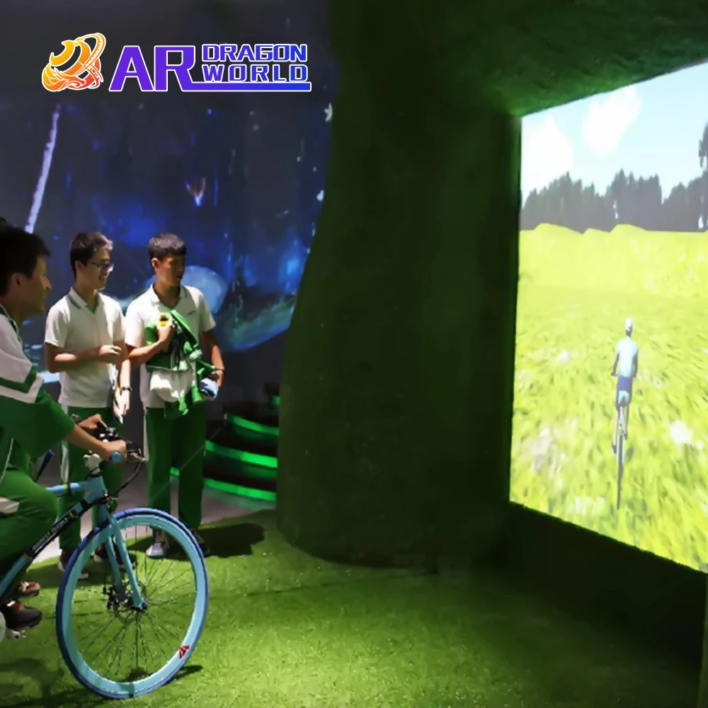 Bicycle AR dynamic bicycle racing games interactive projection keep fit indoor healthy sports simulator game machine