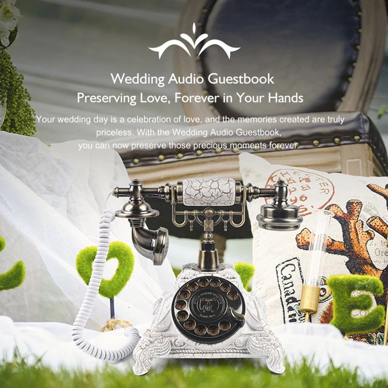 Audio guestbook metali color crosley audio guestbook telephone with record function
