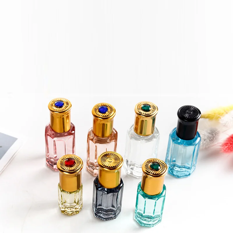 Wholesale customized high-quality glass perfume bottle portable perfume sample bottle 2ml with stainless steel rolling ball