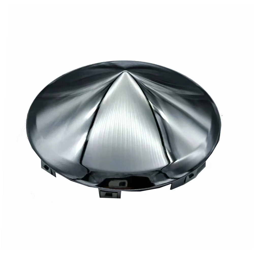 Chrome Front Axle Cover With 6 Notch Cutout For Steel  Wheel
