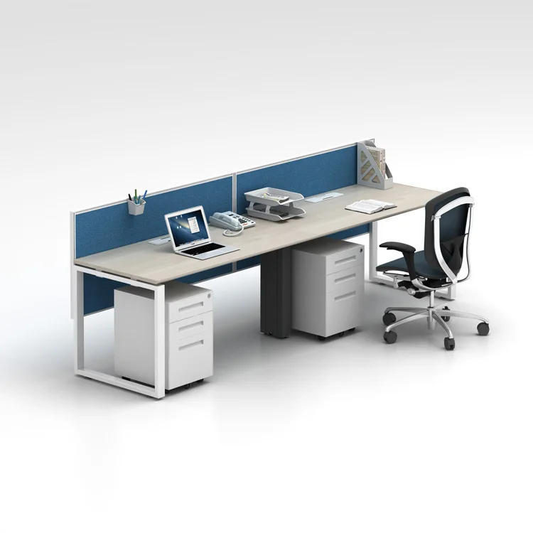 Simple Office Furniture Modern Workstation Table Metal Office Desk For Two