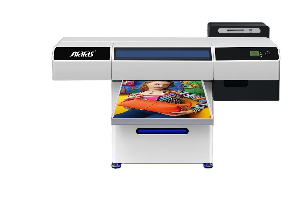 Оптовая продажа с завода УФ планшетный принтер максимальной печатью 60 см * 90 arдерам 6090UV 3 xp600печатающая головка в Китае