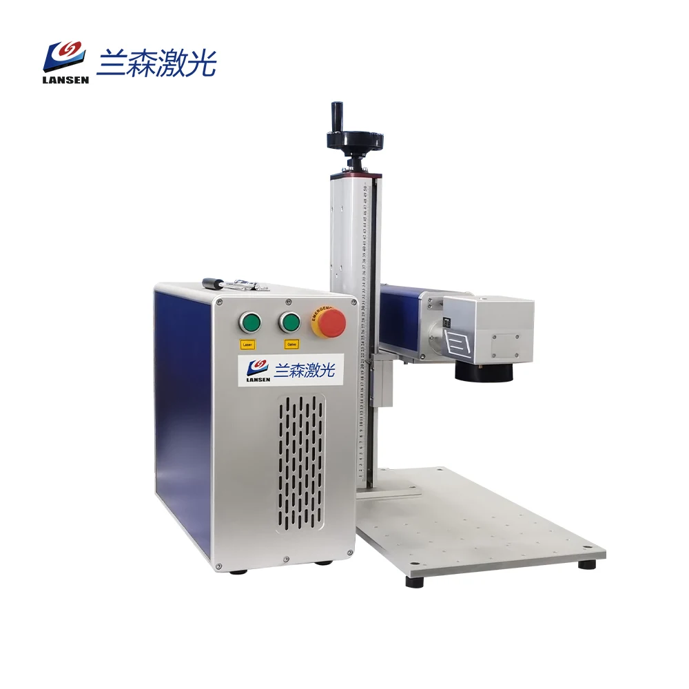 Mini stainless steel nameplate Trophy fiber laser engraving marking machines for metal nonmetal logo prining cutting