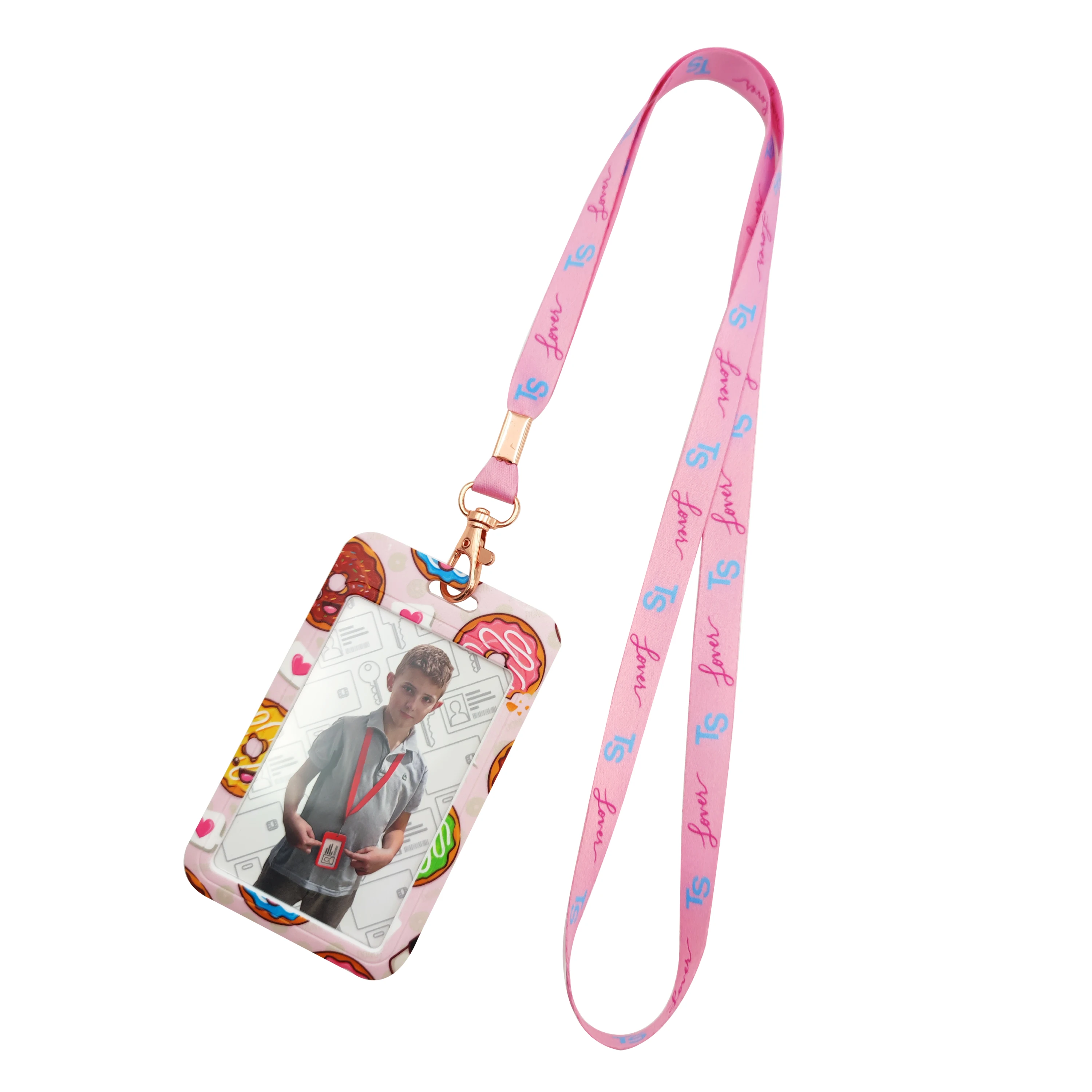 Wholesale Customization Neck strap ID Card Holder polyester Lanyard with ID Card Holder