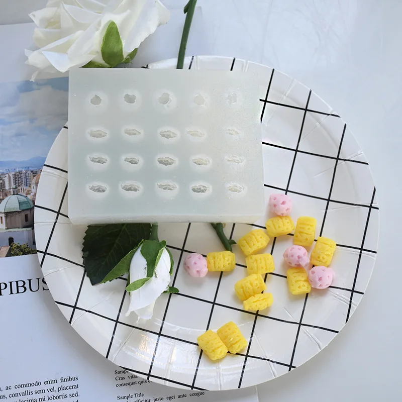 YW149 DIY 3D Puff Granules Solid Yogurt Granules Cake Flipping Sugar Chocolate Aroma Mold silicone chocolate mold