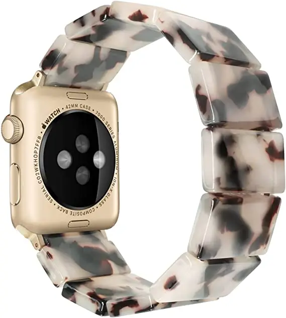 2021 оптовая продажа светлый ремешок для часов Apple Watch-модный полимерный iWatch браслет совместимый с пряжкой из нержавеющей