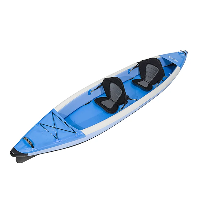 Ready To Ship Stock 420x80x10cm Blue Fishing Canoe Rowing Boat Drop Stitch Inflatable Kayak