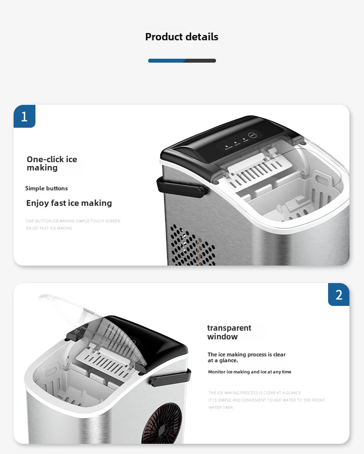 Stainless Steel Mini Ice Maker Portable ice maker For Home USE