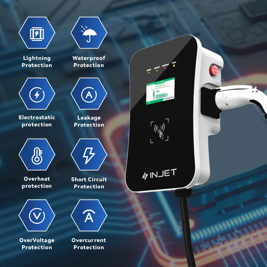 2024 New Smart Electric Vehicle Car Charger APP Electric Car Charger 7kw Type 2 EV Charger Wallbox