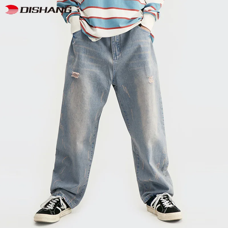Oem Custom New Arrival Mens Jeans Trousers Autumn Cotton Hot Sale Stylish with Pockets