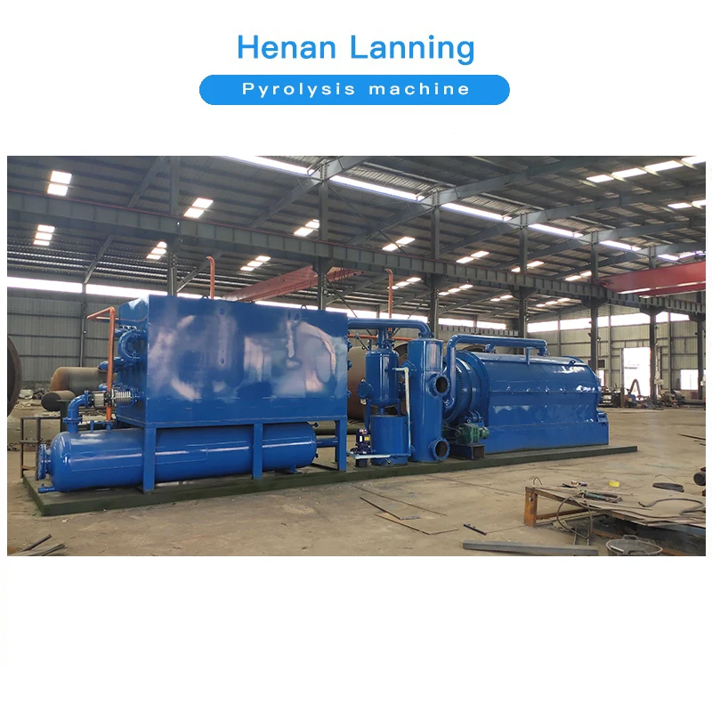 Lanning no pollution mini waste tyre pyrolysis oil refining machine tyre pyrolysis plant