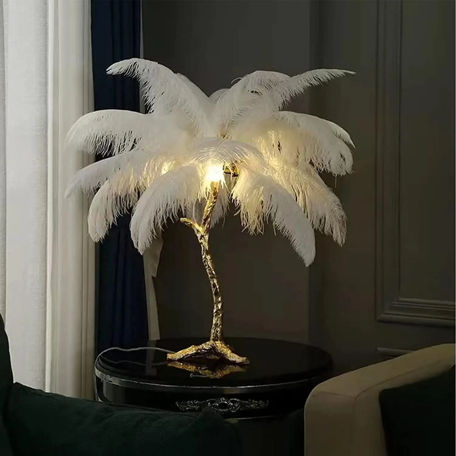 modern nordic luxury bedroom living room resin floor light led standing ostrich lamp