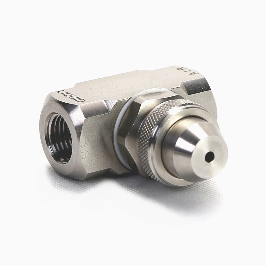 XINHOU Stainless Steel Fog Spray Nozzle, SS304 1/4 Non-Adjustable Air Atomizing  Nozzle