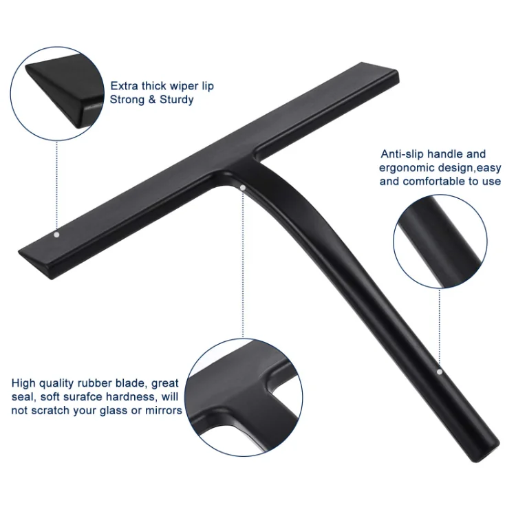 Hotel bathroom floor wiper silicone for  bathroom tile silicone scraper Shower Squeegee 11 inches