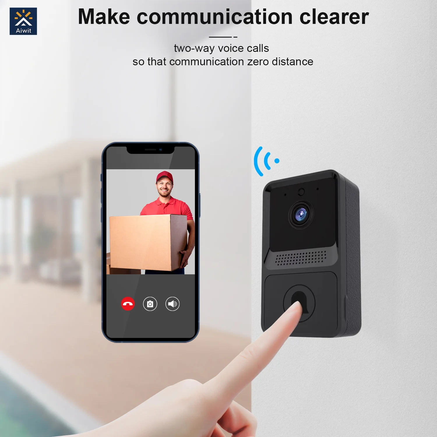 Smart Home Video Intercom WIFI Infrared Night Vision Outdoor Home Security Alarm Camera 480P Wireless button Doorbell