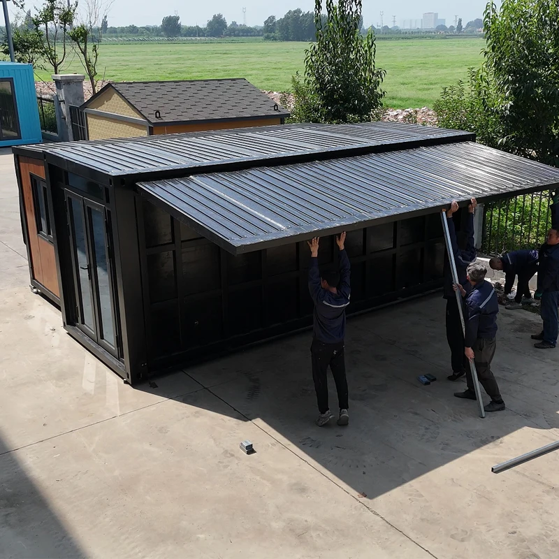 40ft  prefabricated 2 bedrooms luxury homes mobile expandable prefab portable container house hurricane