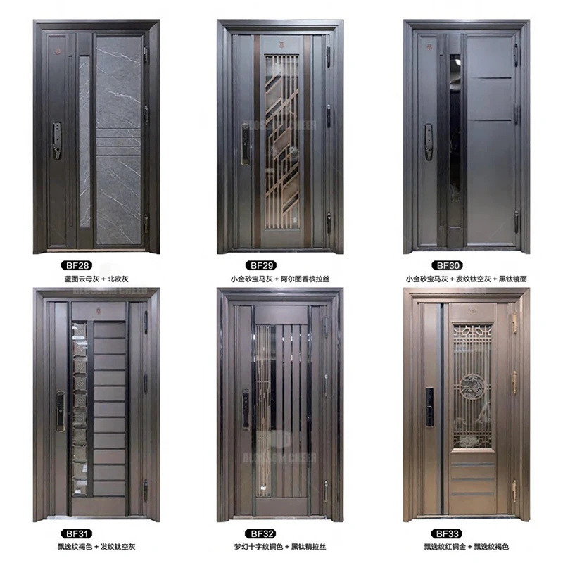 China High Quality Modern Steel Internal Wood Armored Doors Wooden Security Door Entry Front Armored Door With Electronic Lock