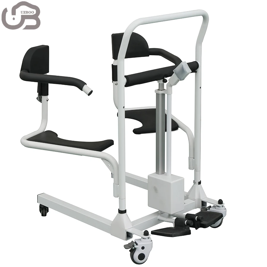 UZYW-01 Home Care Paralysis Mover Electric Lift Patient Transfer Chair With Commode Hole With Motor Nursing Aid Wheelchair