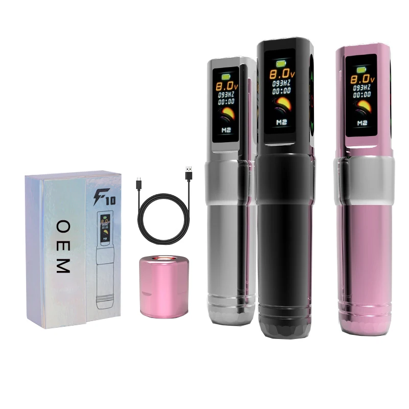 Customized Wireless Rotary Tattoo Machine 10000 RPM Permanent Makeup Tattoo Pen With Power Supply Adapter