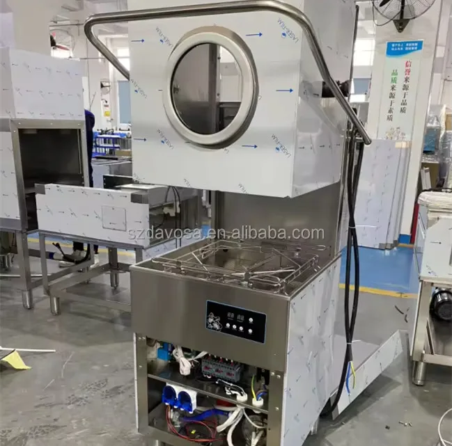 9.8KW 220V/380V Food-Grade 304 Stainless Steel Commercial Dishwasher for Restaurant