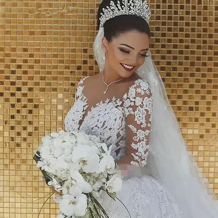 Модный Стиль свадебное платье сексуальное кружевное с глубоким V-образным вырезом Русалка для женщин