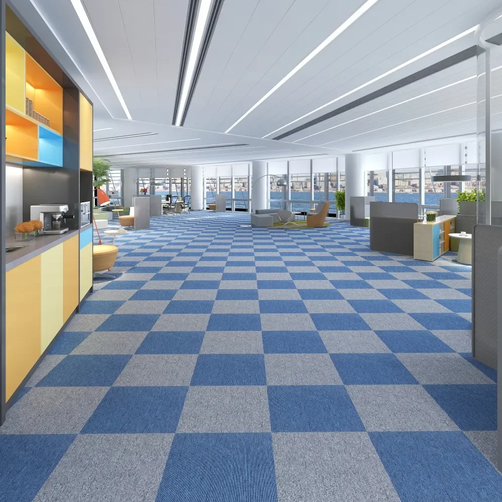 Office carpet splicing squares overlay carpets non-slip flooring commercial tile carpets