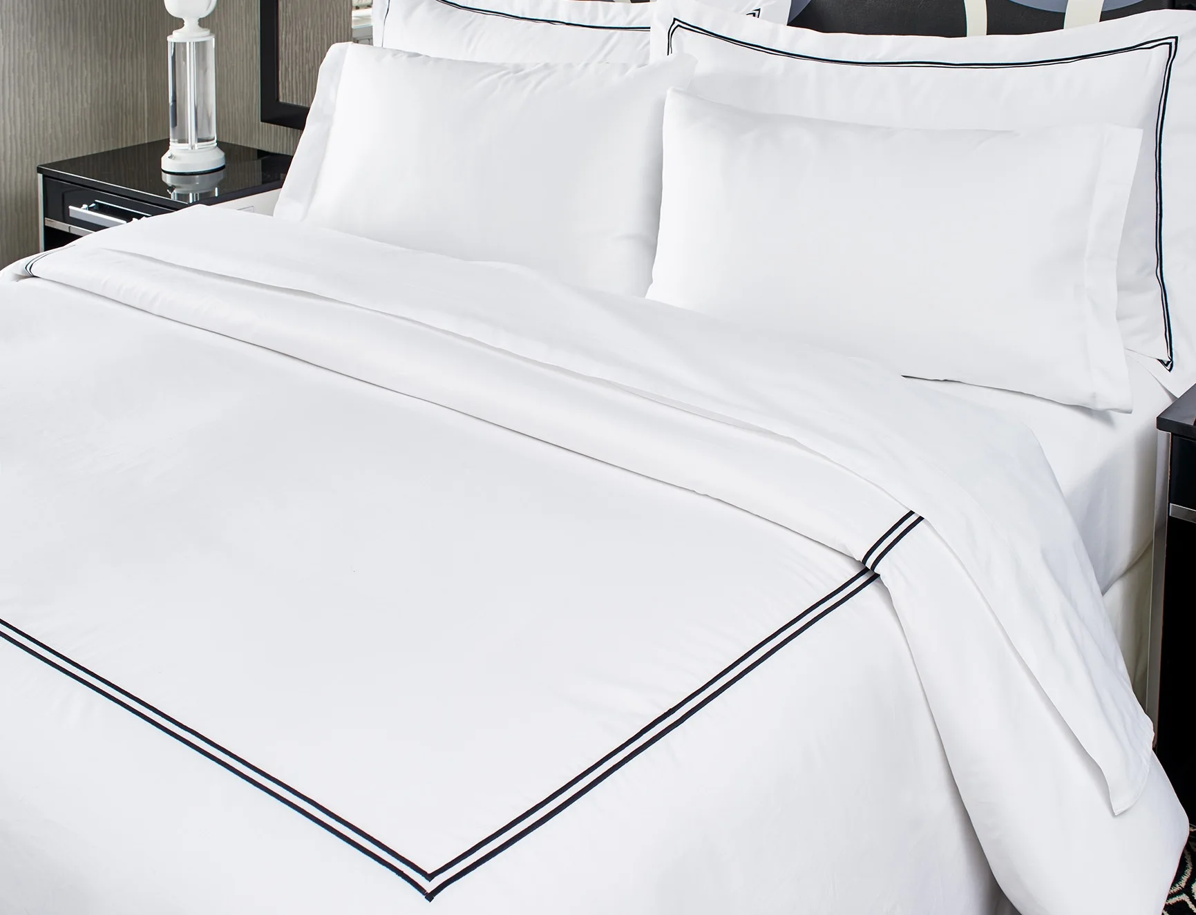 Deeda wholesale custom 5 star luxury hotel 100% egyptian cotton bed linen