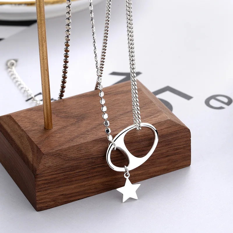 Fashion Jewelry Sterling silver necklace s925 Thai silver light luxury Korean collarbone chain wholesale jewelry