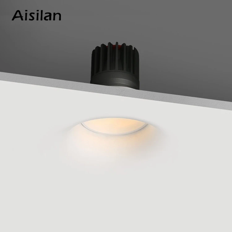 Точечные фитинги Aisilan с антибликовым блеском Потолочная гипсовая штукатурка для освещения dali светодиодный встраиваемый потолочный светильник отеля proj