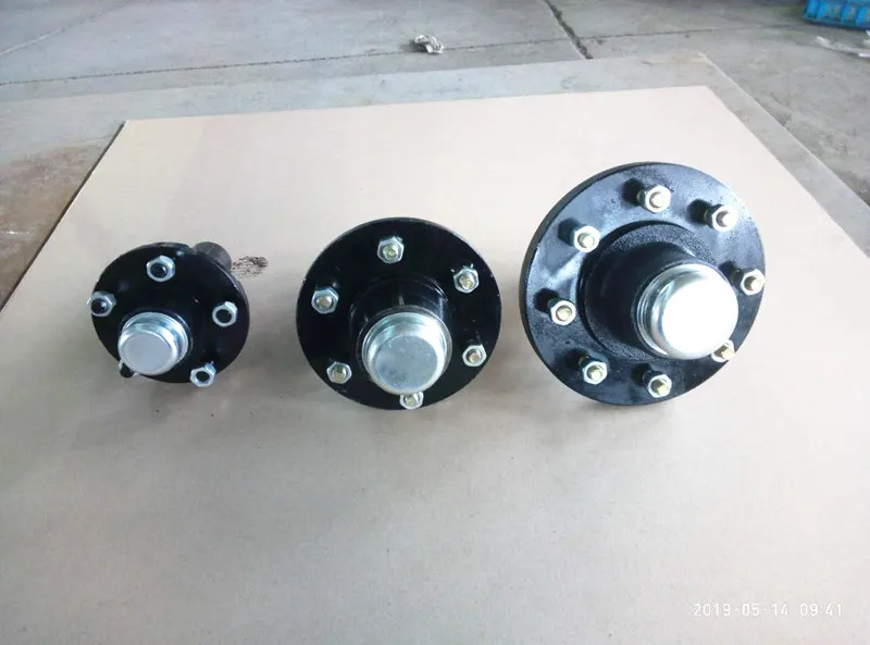 Trailer Spare Parts Square Trailer Axle 1500kg With Brake Caliper