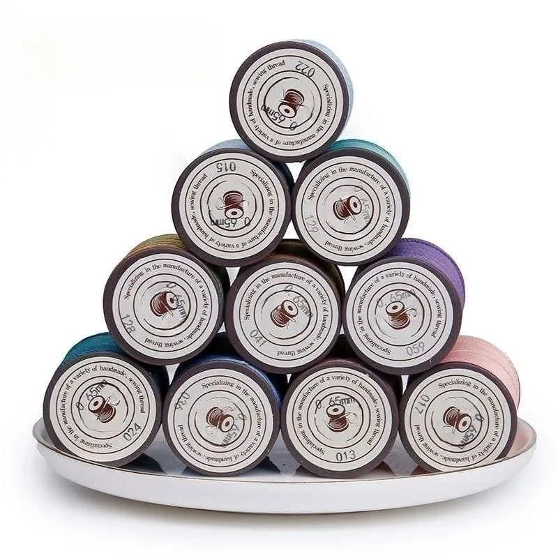 Factory sale Customized polyester waxed leather thread and low price sewing thread