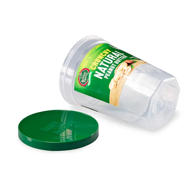 Transparent clear food packaging container pp iml  peanuts butter pot plastic jar 200 ml