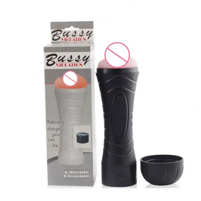 Hot selling Vagina type male masturbator with battery power strong vibration men masturbation cup for man
