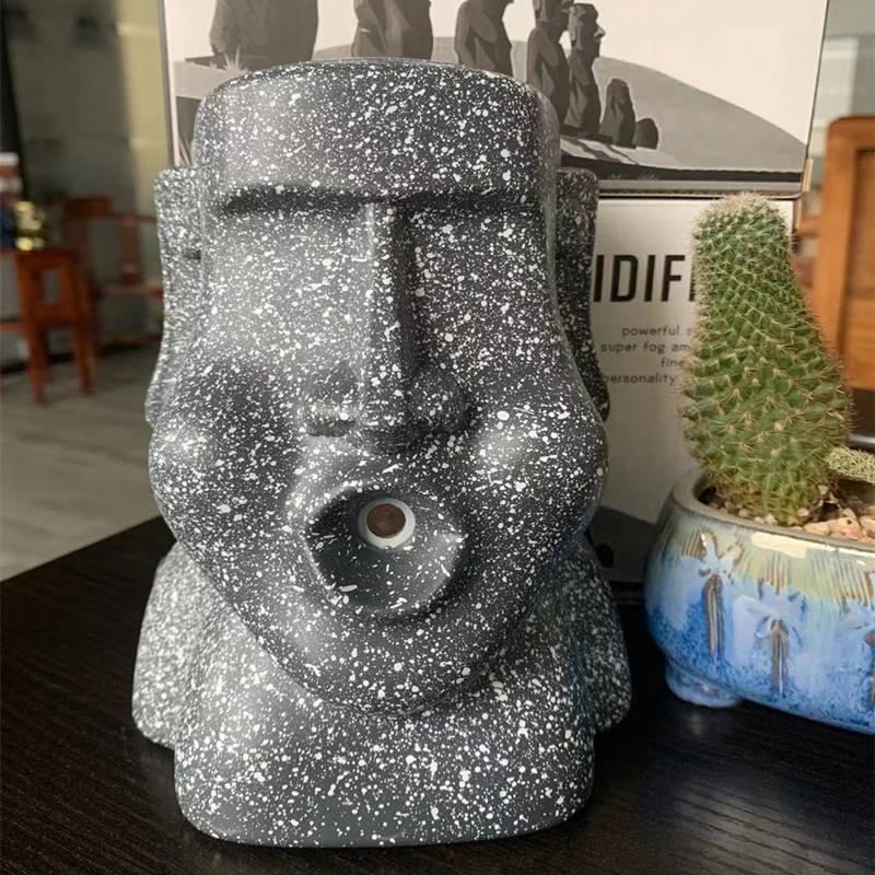 Moai Humidifier Creative Air Purification Aroma Diffuser Spray Funny Easter Island Moai Statue