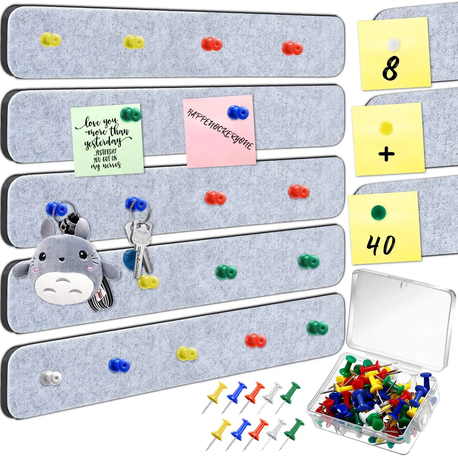 Доска для объявлений из войлока с самоклеящимися штифтами, бескаркасные штифты для стен, подходит для офисных классов и семьи