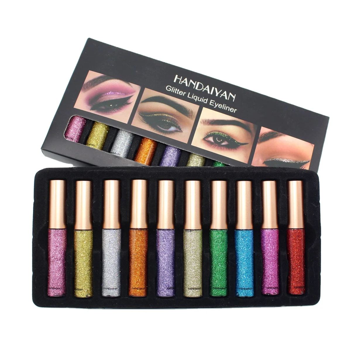HANDAIYAN быстросохнущая жидкая подводка для глаз 10 видов цветов Make Up набор партии подарок косметический вашего логотипа оптовая продажа OEM/ODM карандаш-подводка