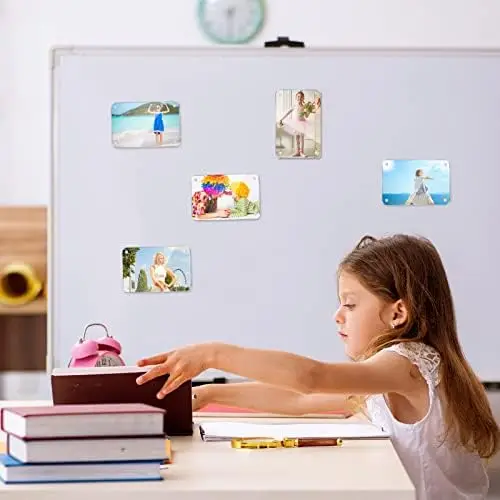 18 Pcs Acrylic Fridge Magnets 2 x 3 Mini Double Sided Clear Frameless Display Frame Fujifilm Instax Locker 2.36 x 3.54 Inches