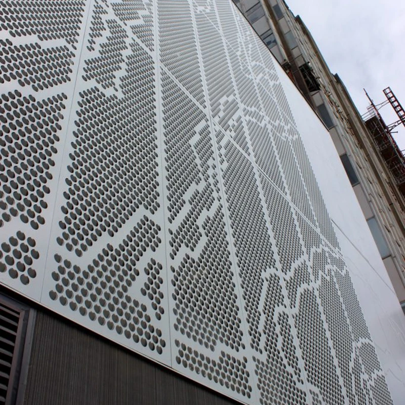 Wall Aluminum Veneer Perforated Facade Panel Perforated Exterior Wall Cladding Panel For Facade