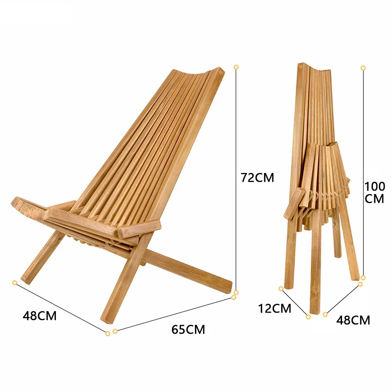 Manufacturer folding beach lounge chair reclinable beach sun chair wooden deck chair foldable