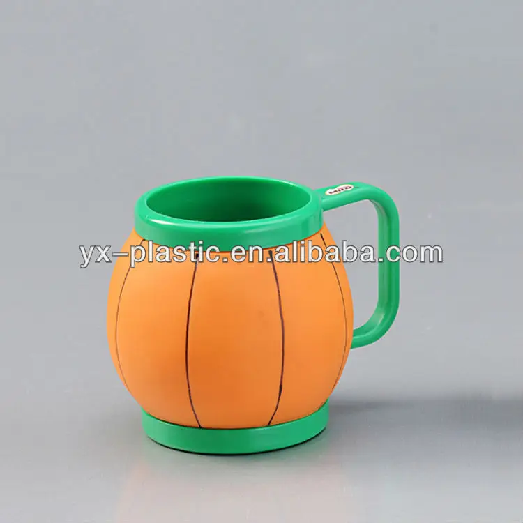 frog design hard plastic cartoon cups/mugs with lid for children