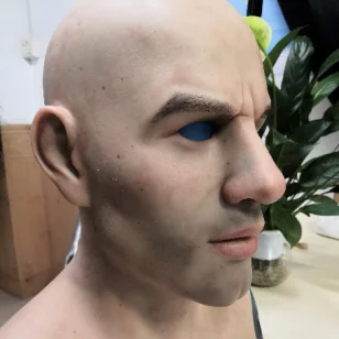 High quality realistic silicone mask handsome soft comfortable male face mask makeup performance props headgear