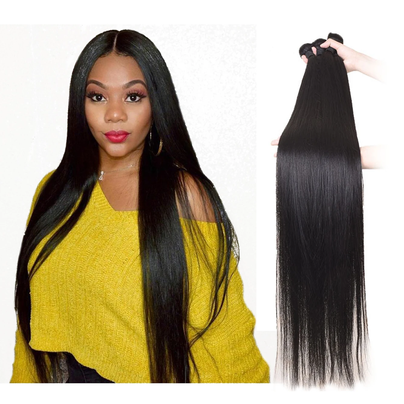 
Free Sample Hair Bundle Raw Virgin Cuticle Aligned Human Hair Bundle Wholesale 10a Grade Mink Virgin Brazilian Hair Vendor 