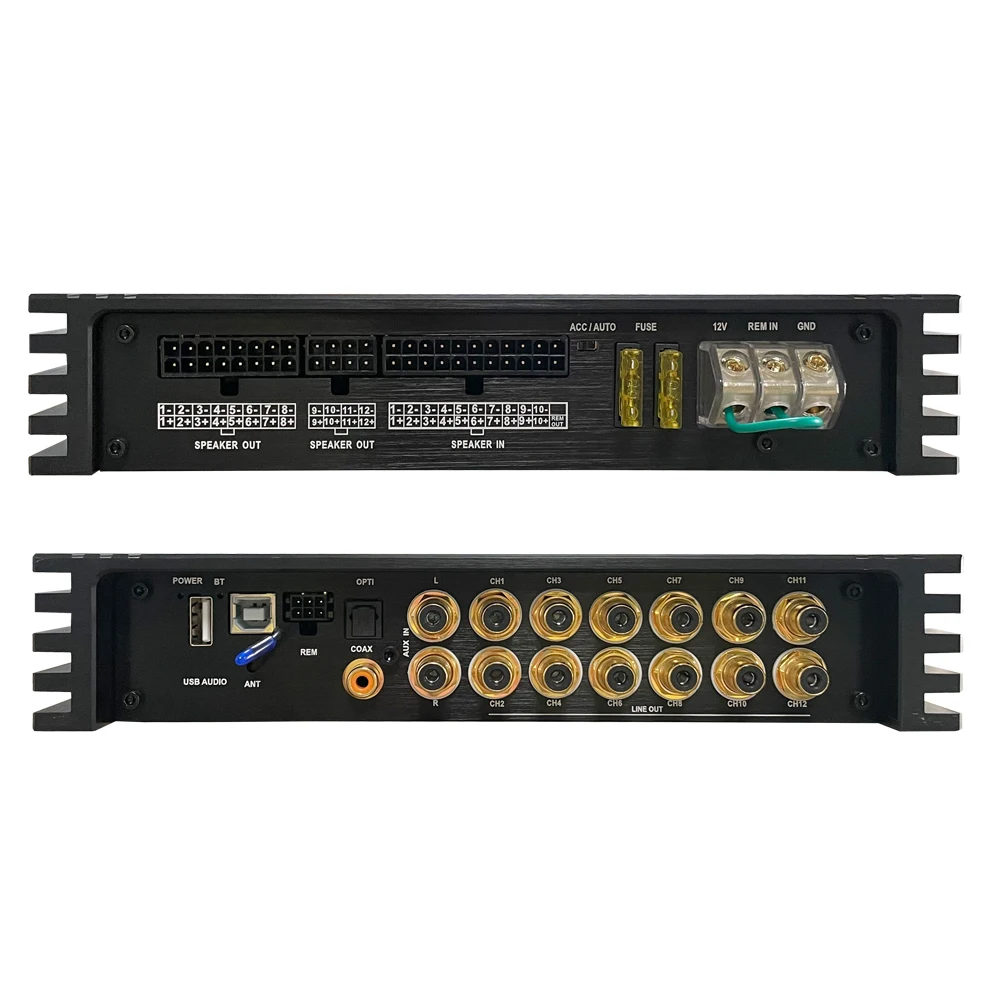 mini size car d class12 channel sound digital car amplifier audio dsp processor android