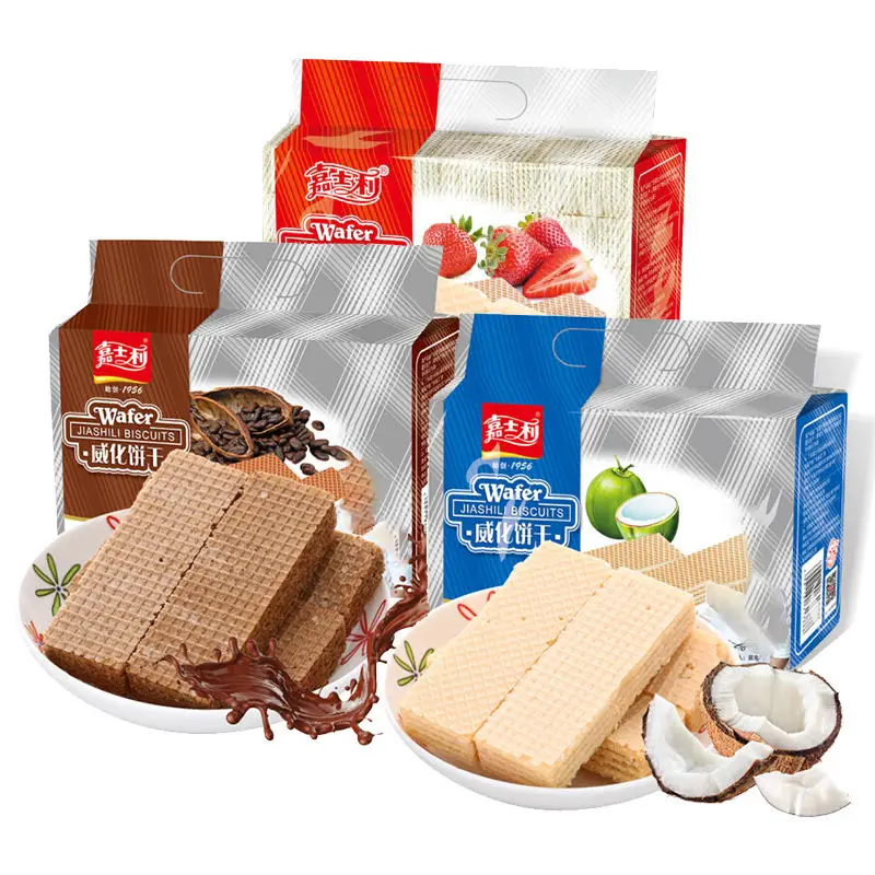 425g chocolate wholesale wafer coconut flavored meal replacement coconut biscuit wafer biscuit chocolate wafer