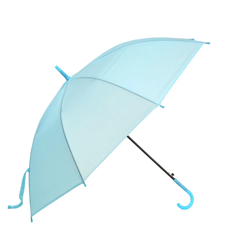 Custom color transparent auto open straight umbrella with logo prints