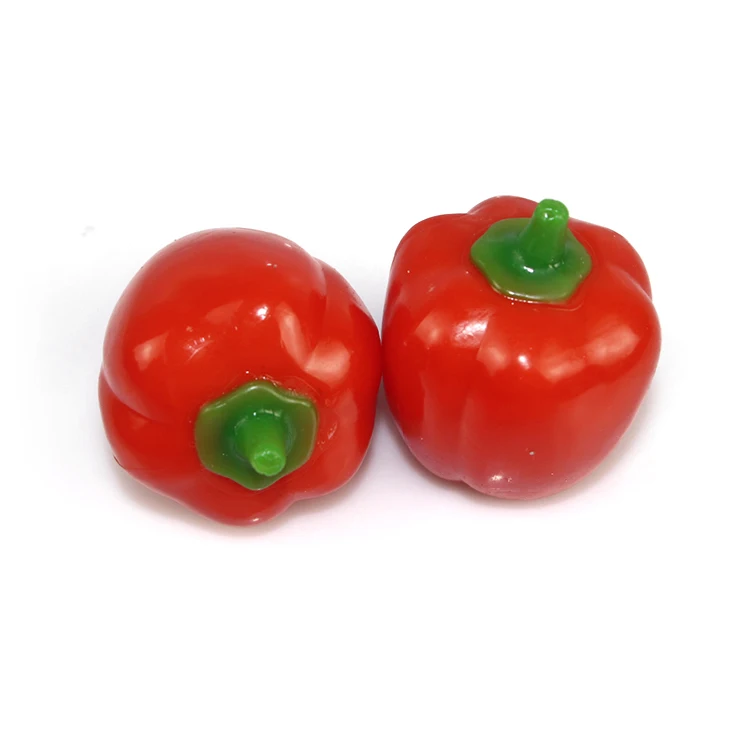 New Designed Simulation Pepper Model Vegetables Shaped TPR Beads Ball  Decoration Accessories