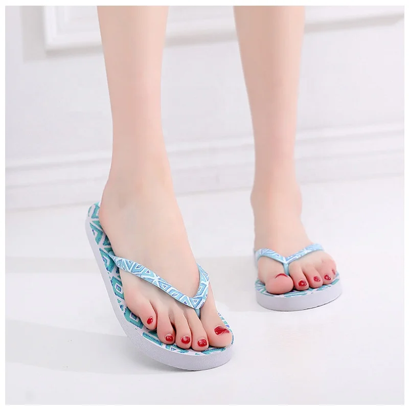 Custom Sublimation Flip Flops Sandals Fashion Beach Slippers Womens Lady Slipper