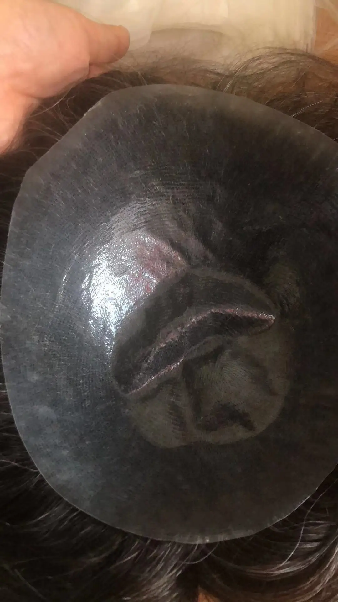 Cheap Natural Color Human Hair Replacement MONO with PU Hairpieces Thin Skin Toupee Manufacturer  Hair Toupee for Men