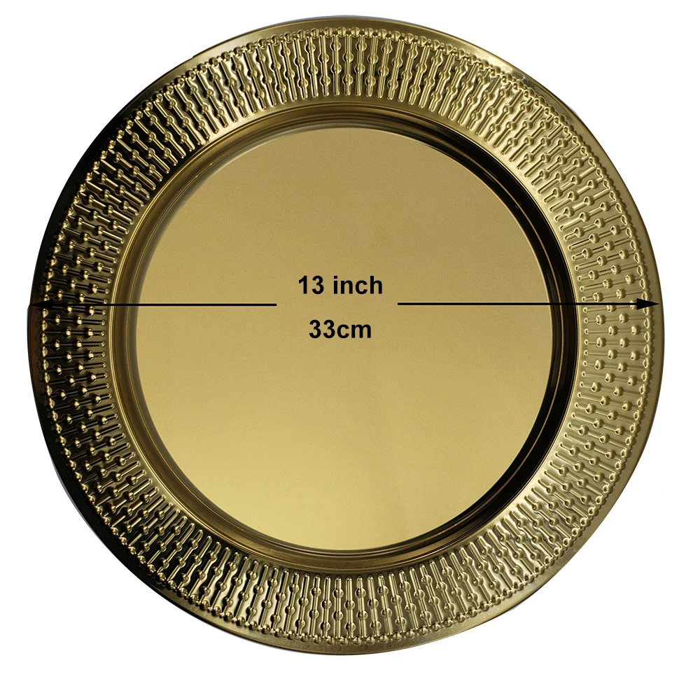 New Design Wedding Charger Plates Gold Stainless Steel