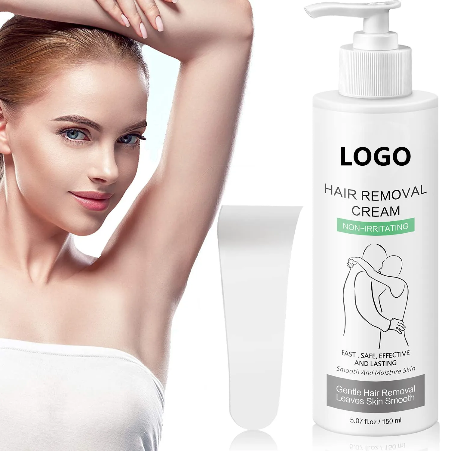 Private Label Hair Removal Cream  Painless Natural Depilatory Cream for Men and Women